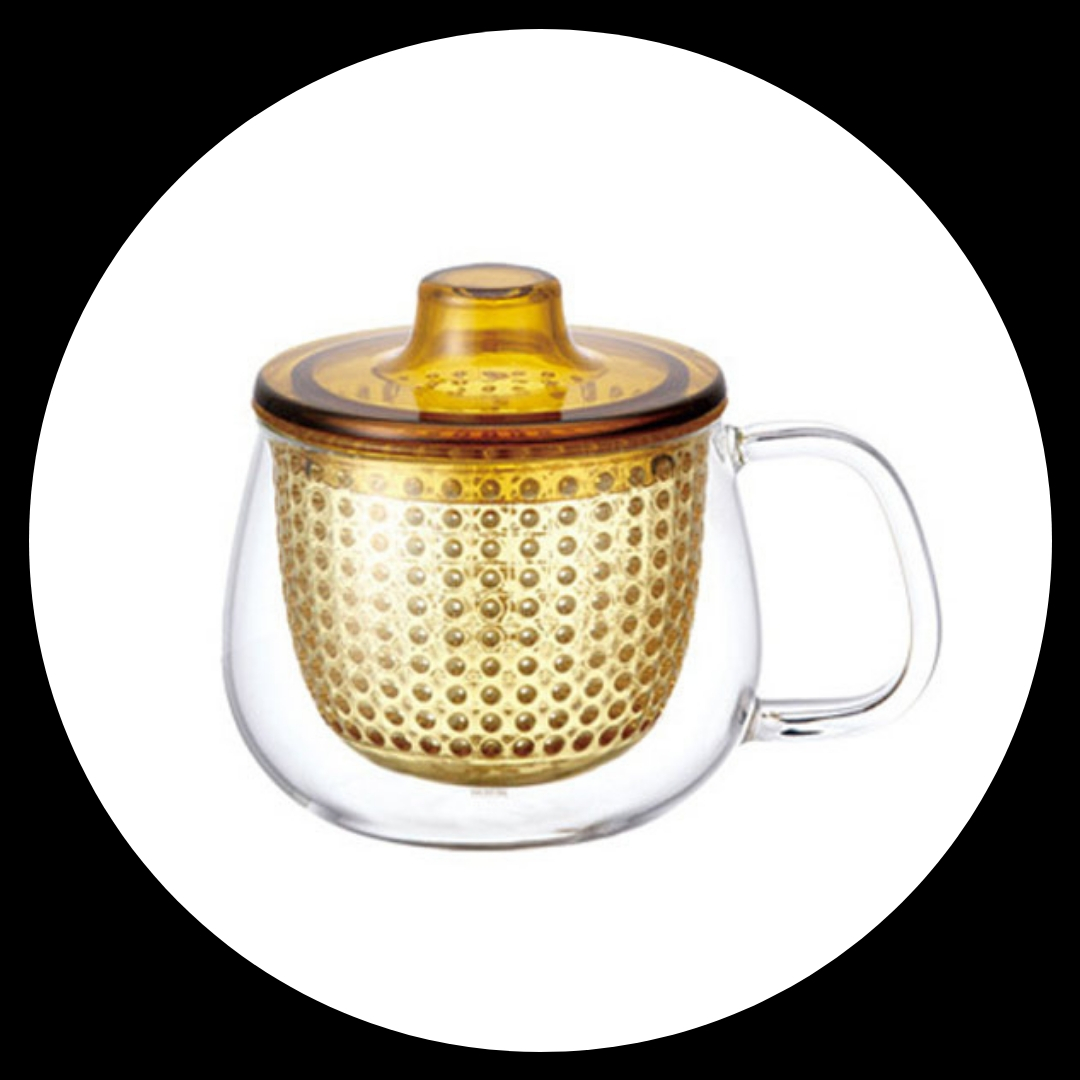 UNIMUG Yellow, tekopp med gul tesil, 350 ml