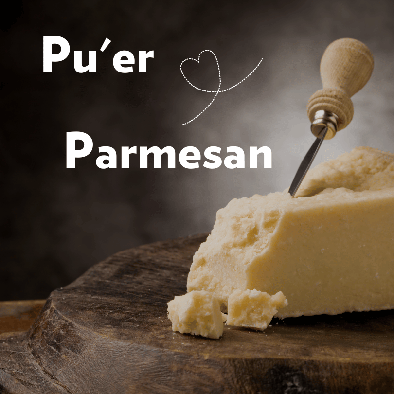 Pu'er te kan kombineras med parmesanost