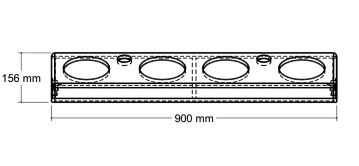 Sluten Låda för 4x6,5" och diskanter - 4
