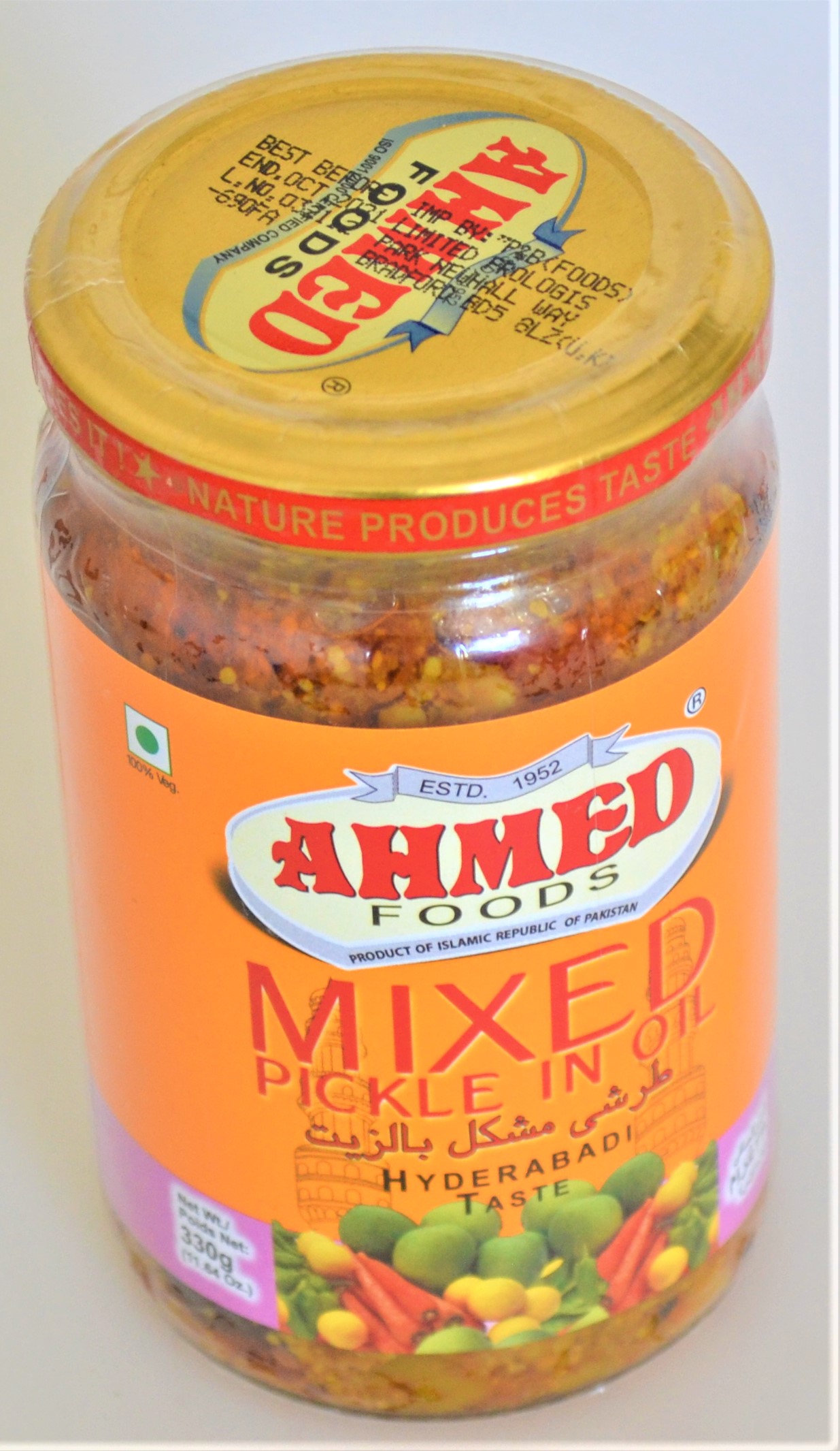 AHMED Mixed pickle In Oil 330g Taj Mahal Livs