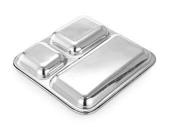 Stainless Steel Thali 3 Compartment