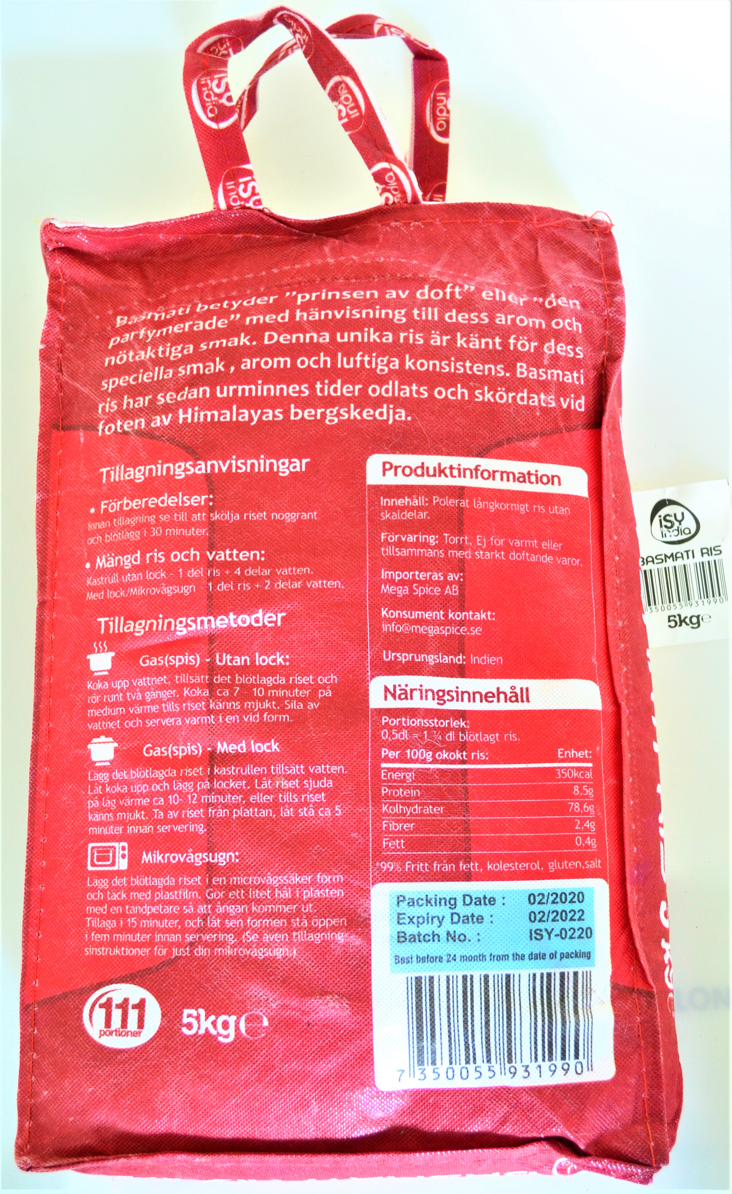 ISY India Basmati Rice 5kg - 3