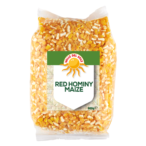 VALLE DEL SOLE Red Hominy Maize 900g