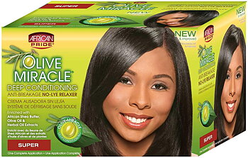 African Pride Olive Miracle Deep Conditioning Anti-Breakage No-lye Relaxer ( Super)