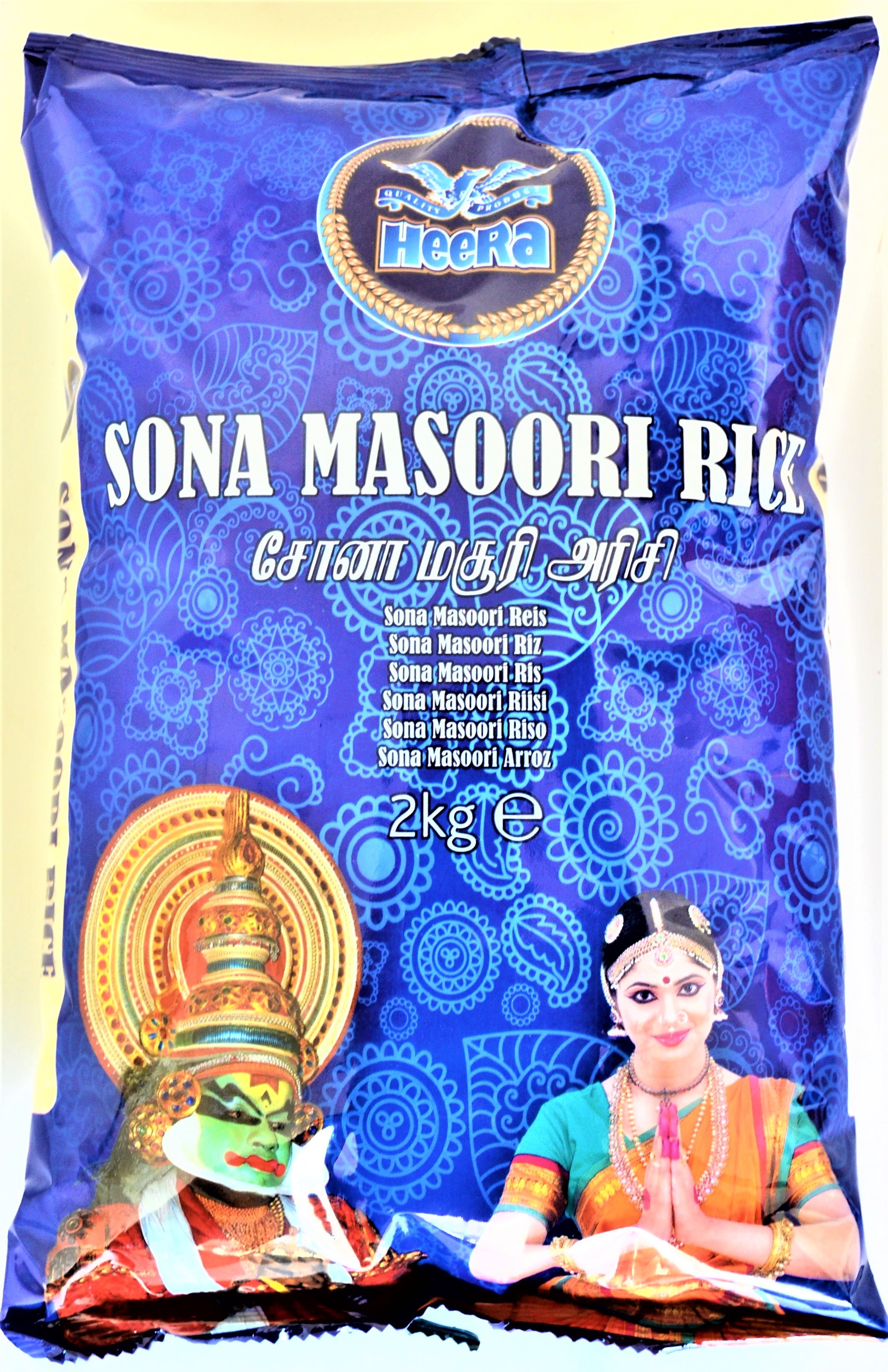 HEERA Sona Masoori Rice 2kg Taj Mahal Livs