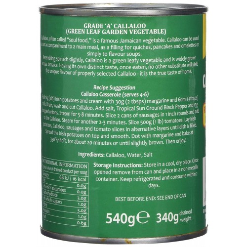 TROPICAL SUN CALLALOO in salted water 540g - 3