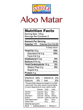 ASHOKA Aloo Matar 280g - 3