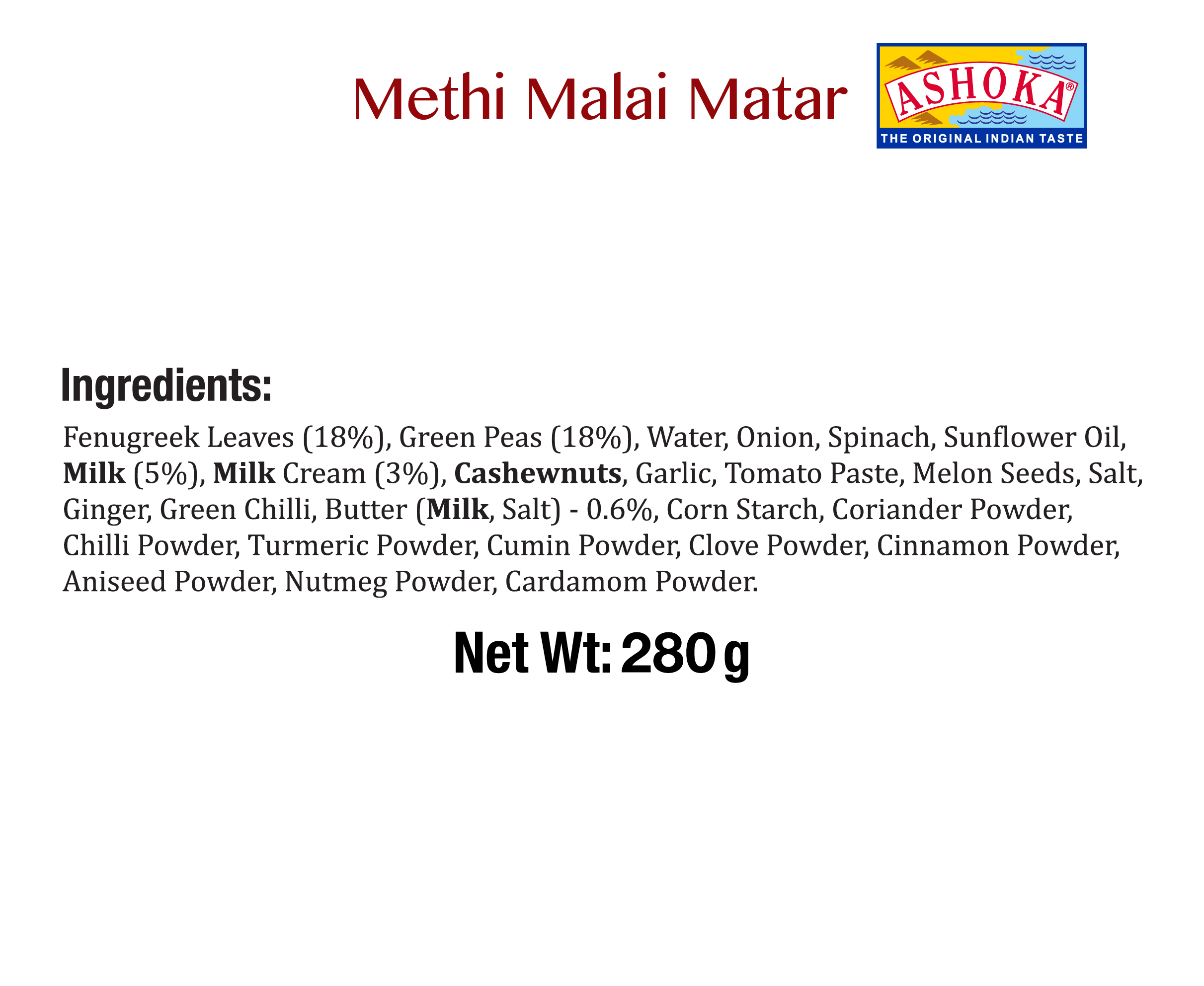 ASHOKA Methi Malai Matar - 2