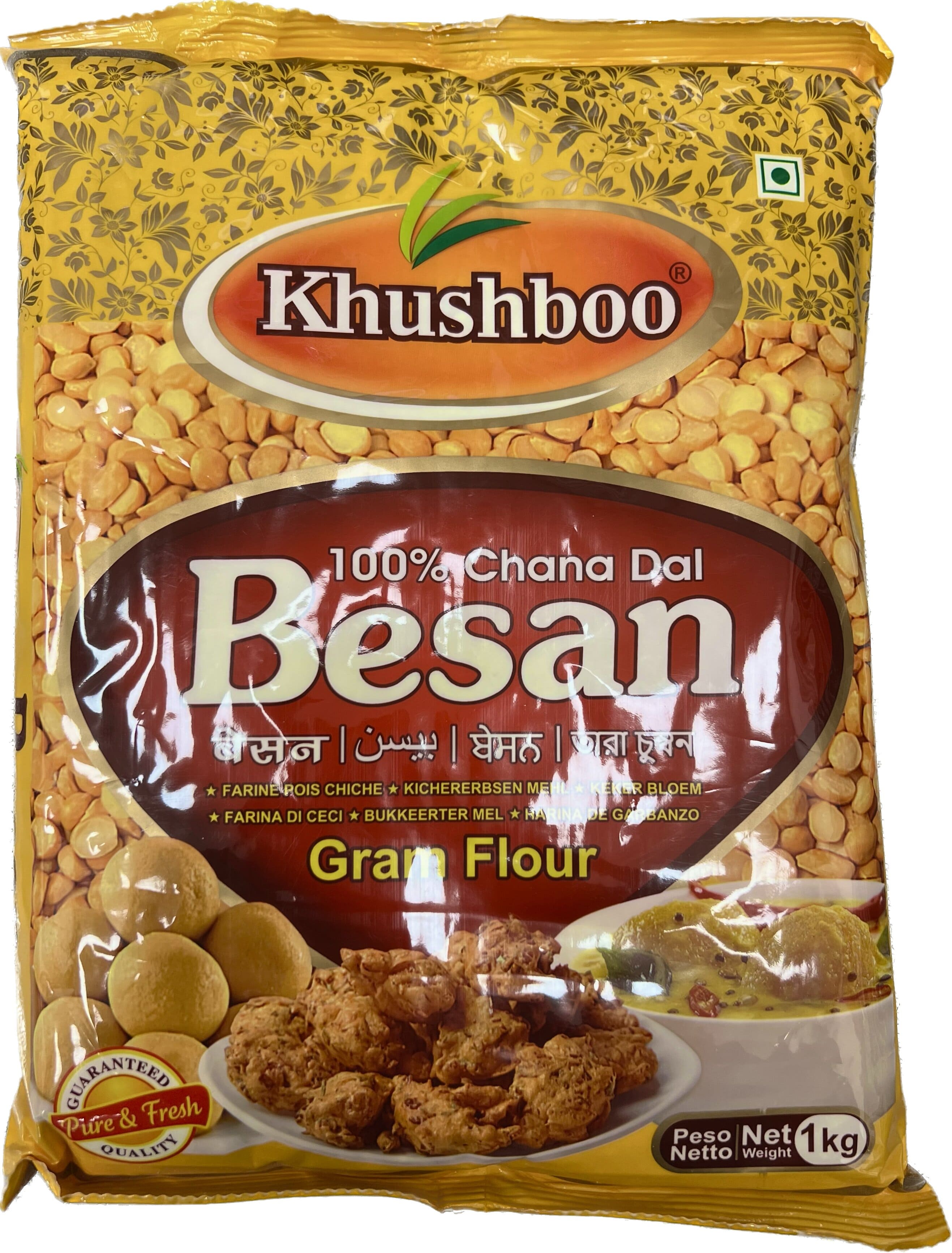 Khushboo Besan (Kikärtsmjöl) 100% Gram flour 1KG