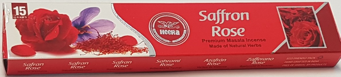 HEERA  INCENSE STICKS (AGARBATTI ) SAFFRON ROSE