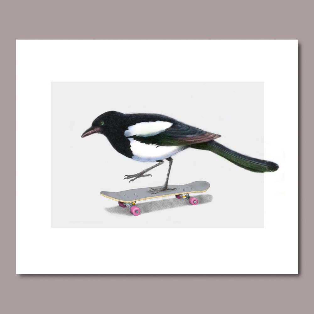 Skatboard, litografi