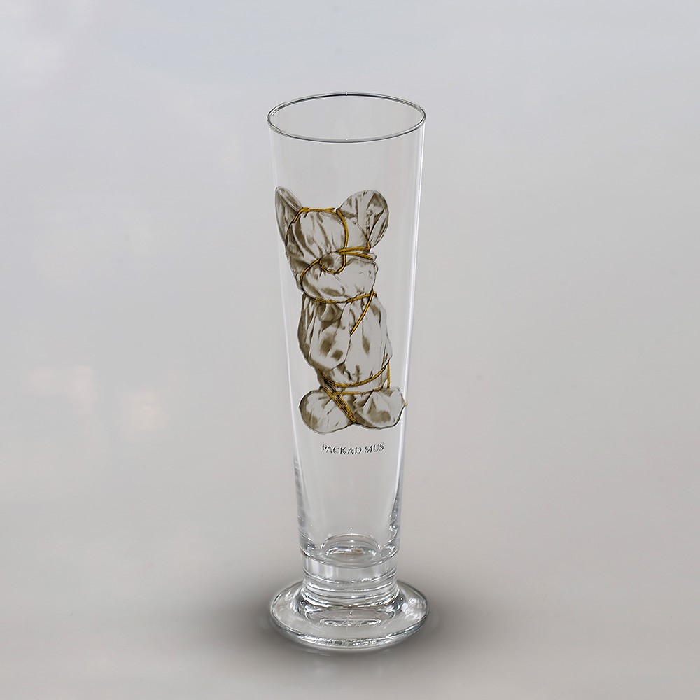 Ölglas packad mus