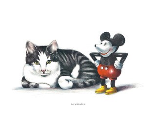 Cat and mouse 13x18 cm
