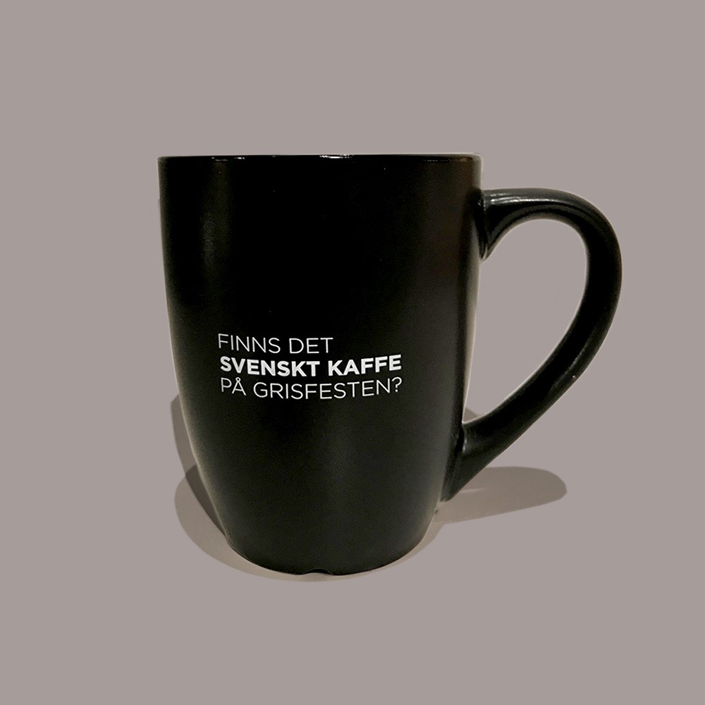 Finns det svenskt kaffe på grisfesten? Svart