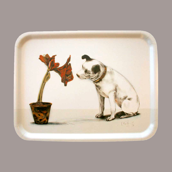 His masters voice, bricka 43x33 cm