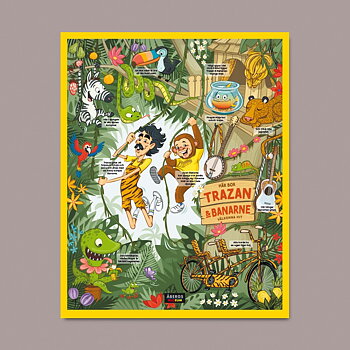 Trazan & Banarne, affisch 50x62,5