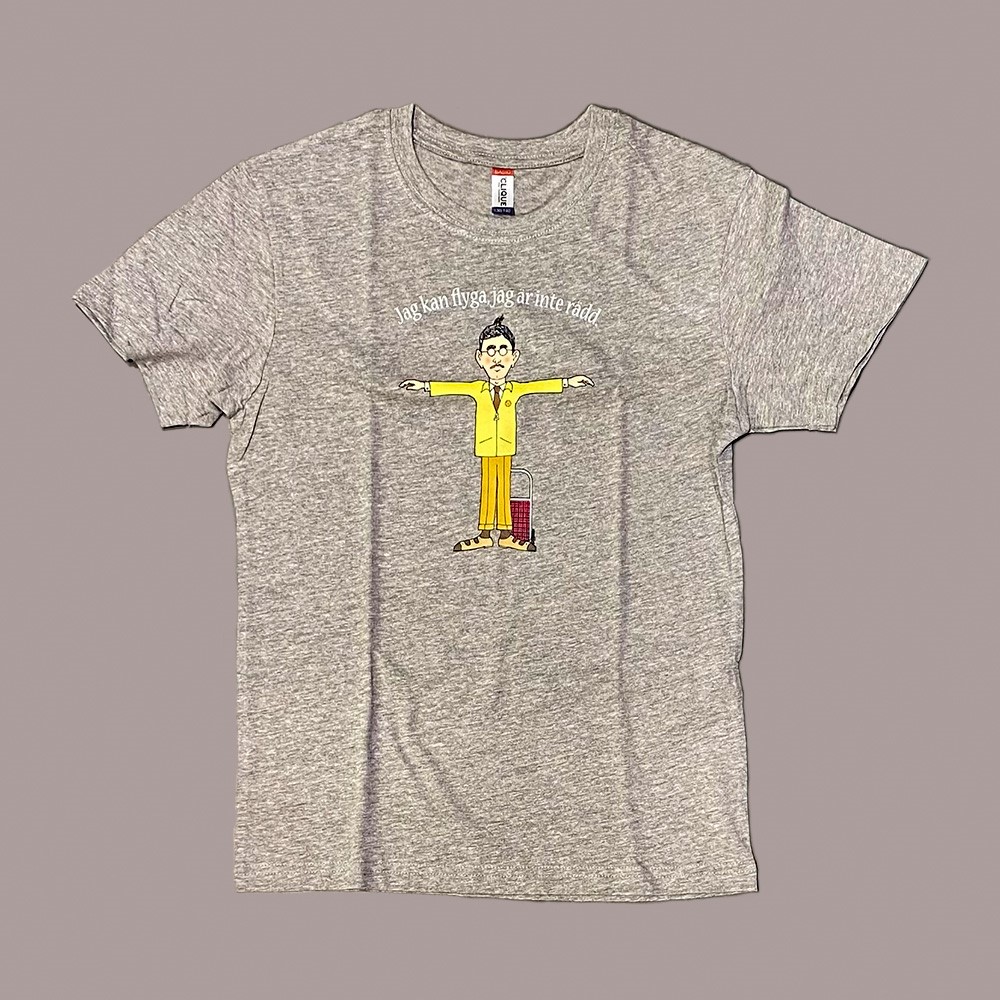 Jag kan flyga t-shirt grå barn