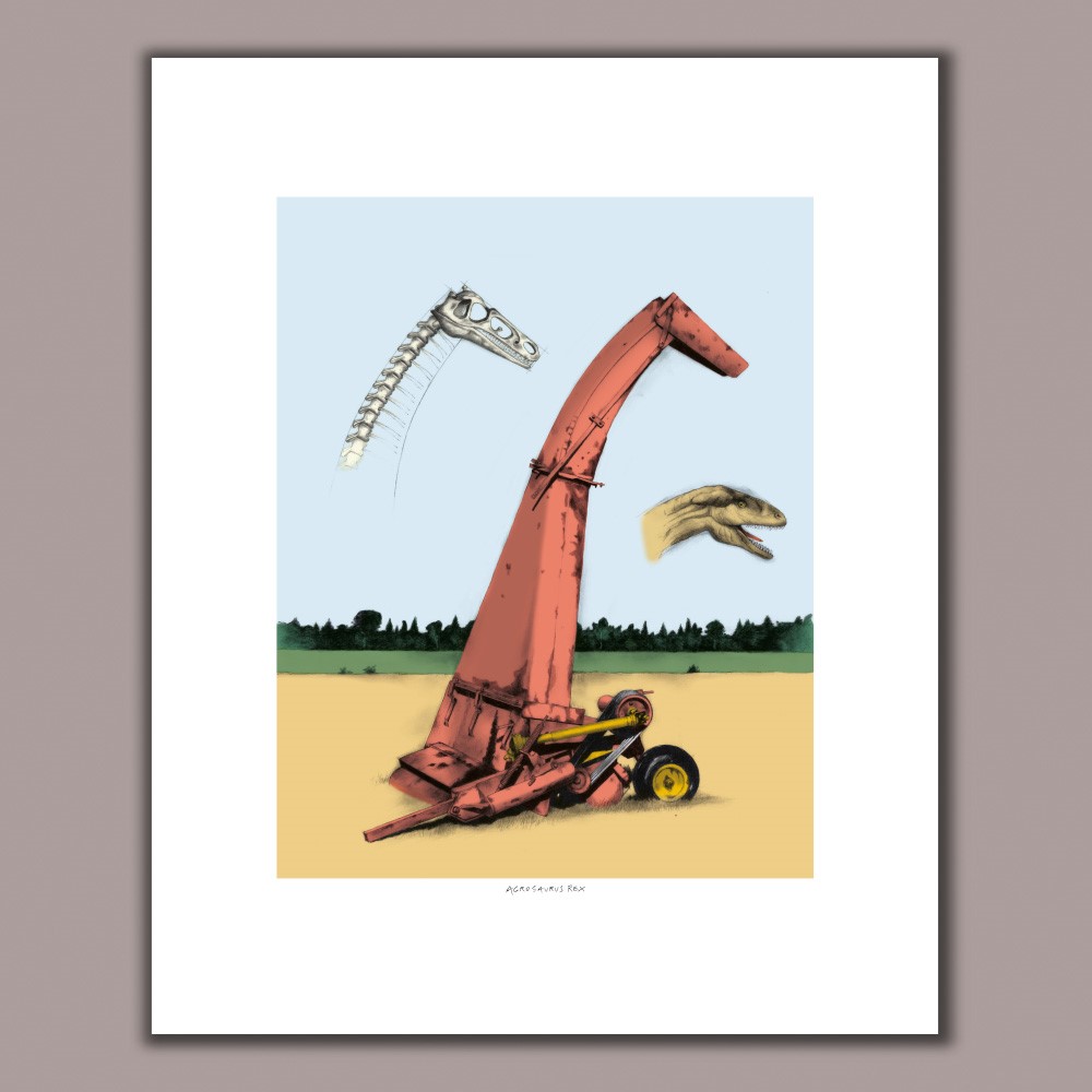 Agrosaurus Rex, litografi
