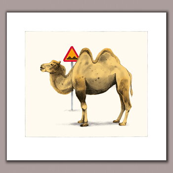 Camel parking, litografi