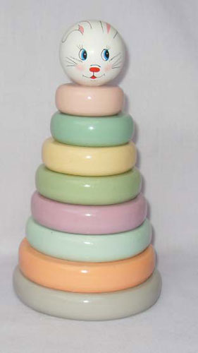Stapelsorterare ringstapel pastell färger - 2