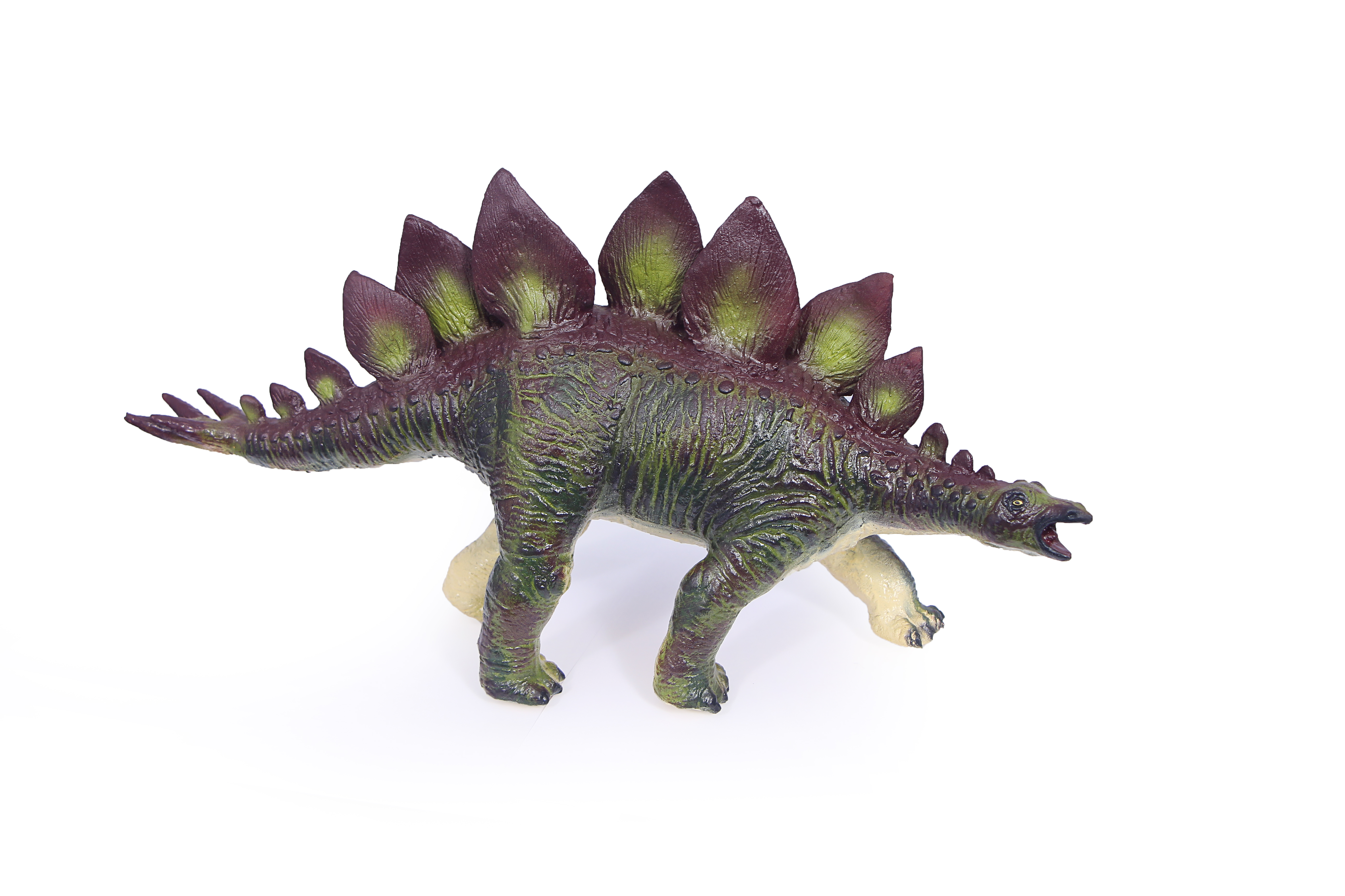 Dinosaurie Stegosaurus i naturgummi Mellan