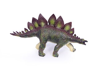 Dinosaurie Stegosaurus i naturgummi Mellan