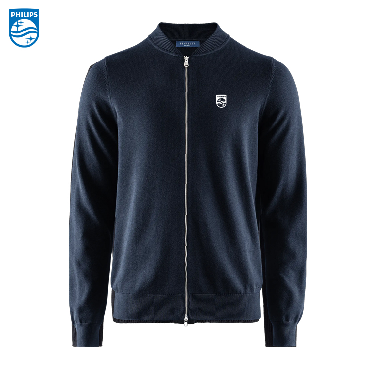 BRKLY Brockton Cotton Full Zip, Herr Navy inkl brodyr