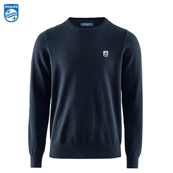 BRKLY Brockton Cotton Crew Neck, Herr Navy inkl brodyr