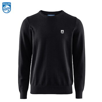 BRKLY Brockton Cotton Crew Neck, Herr Svart inkl brodyr
