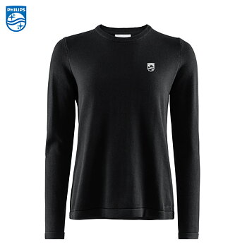 BRKLY W's Brockton Cotton Crew Neck, Dam Svart inkl brodyr