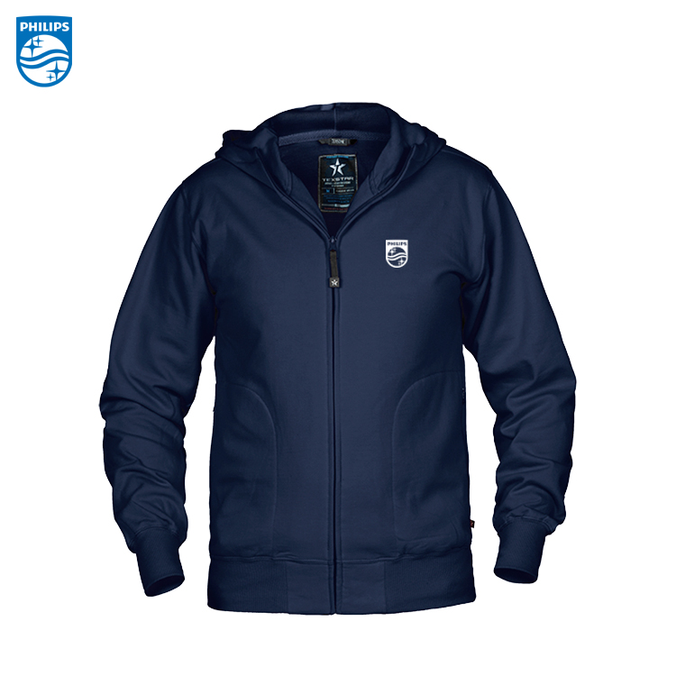 HC03 Hooded Cardigan Herr Navy inkl tryck