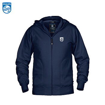 HC03 Hooded Cardigan Herr Navy inkl tryck