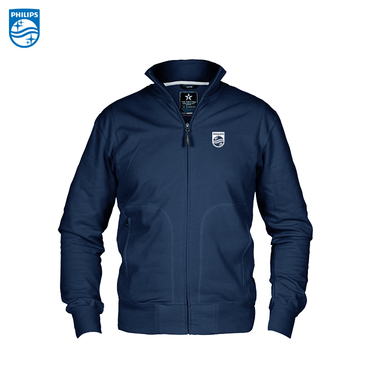 HC03 Hooded Cardigan Herr Navy inkl tryck