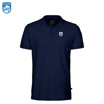 PS04 Pique Herr Navy inkl tryck