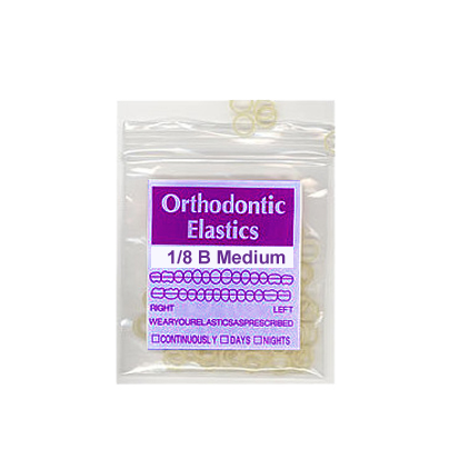 Intraoral latex elastisk, 1/8"  B- Medium 4.5 oz, 100st.
