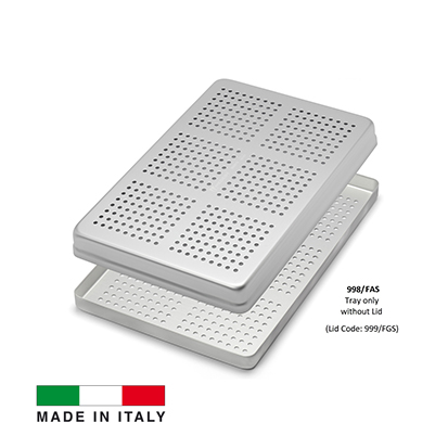 Medesy® Aluminum Bricka Perforerad Small utan lock  185x140x15mm