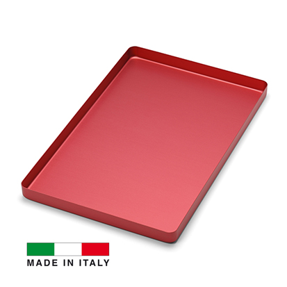 Medesy® Aluminum Red TRAY without Lid 285x185x15mm
