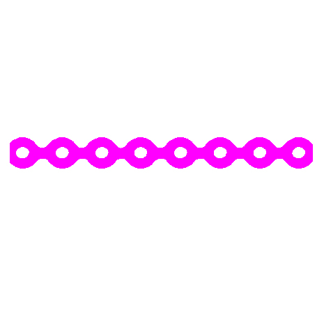 Elastic Standard Chain, Neon Pink Short, 1x15ft.