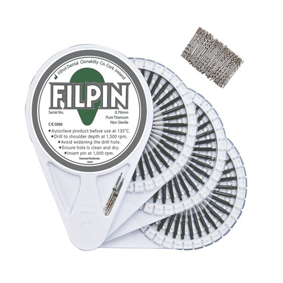 Filpin Titanium Metallskaft, 0.76 mm Grön, 35+1borr