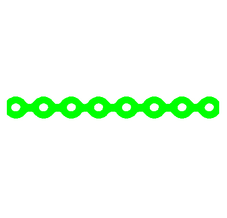 Elastic Standard Chain, Neon Green Short, 1x15ft.