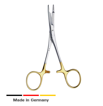 Nålförare med Sax Mini Olsen-Hegar Karbid TC, Rak 11.5cm 