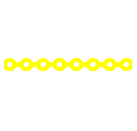 Elastic Standard Chain, Yellow Short, 1x15ft.