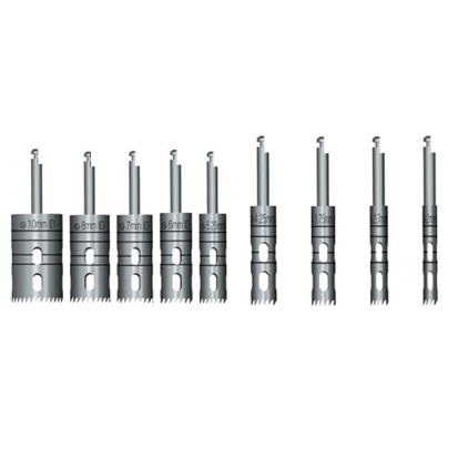 ACE®  Trephine Bur 6mm titanium, 8-10-13-15 mm