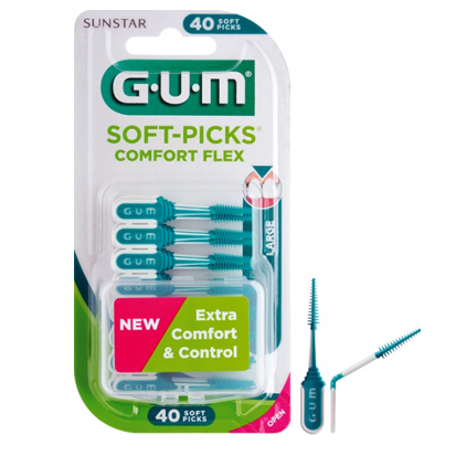 GUM SOFT-PICKS® Comfort Flex Large, 6x40pcs.