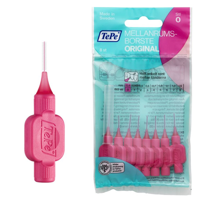 TePe Mellanrumsborste Klimatsmart Rosa 0.4mm, 10x8St.