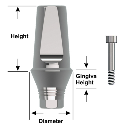 Transfer Abutment HEX Dia 5.0 * GH1.0 * H5.5