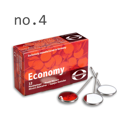 Hahnenkratt Economy Mouth Mirrors, Plane #4, 12st.