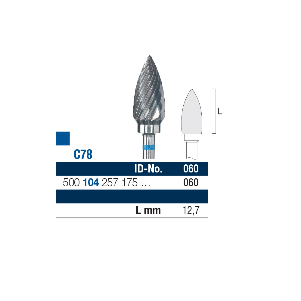 Carbide HP Round Burs C78X, 1st.