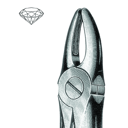 Extraktionstång Diamant, no.2 ÖK lateral