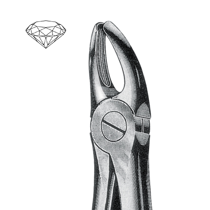 Extraktionstång Diamant, no.7 ÖK premolar och tandrot.